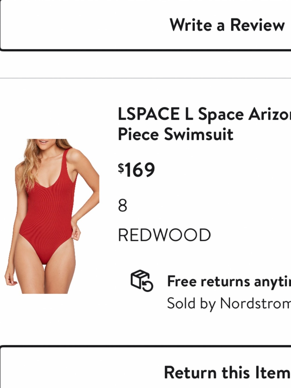 L*Space Redwood One-Piece Swimsuit